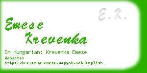 emese krevenka business card